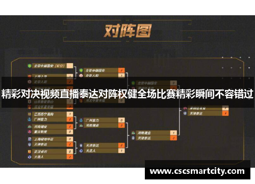 精彩对决视频直播泰达对阵权健全场比赛精彩瞬间不容错过