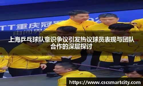 上海乒乓球队意识争议引发热议球员表现与团队合作的深层探讨
